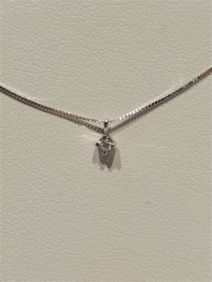 Collana Davite & Delucchi Donna CLASSIC LINE in Oro bianco Diamante 0.03 Ct CLNS1131103 - CLNS1131103